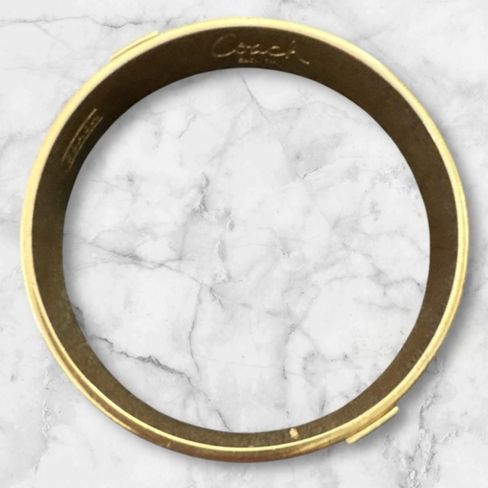 COACH Bangle Bracelet, GOLD TONE, Signature C Embossed - Picture 16 of 16